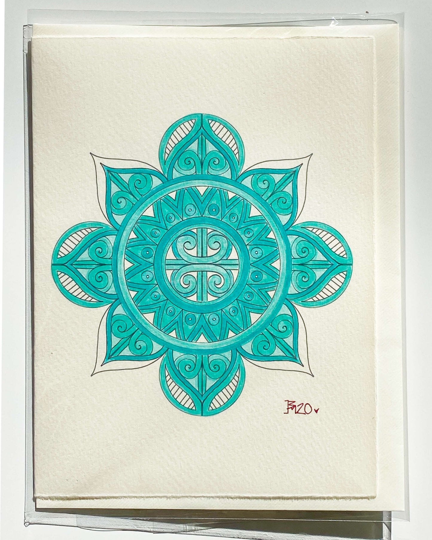 5 Pack Mandala Greeting Card
