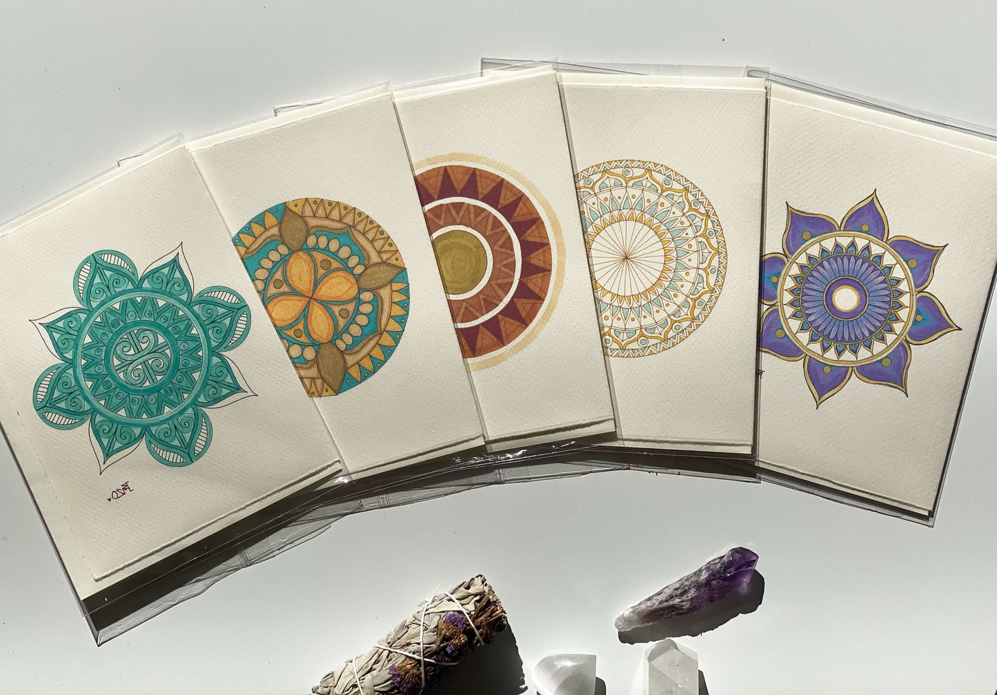 5 Pack Mandala Greeting Card